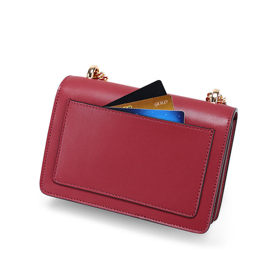 Cowhide chain deer head leather shoulder bag