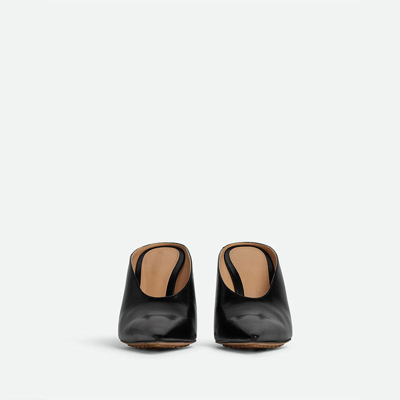 High Heel Thick Wedge Patent Leather Metal Middle Mouth Women's Large-sized Shoes