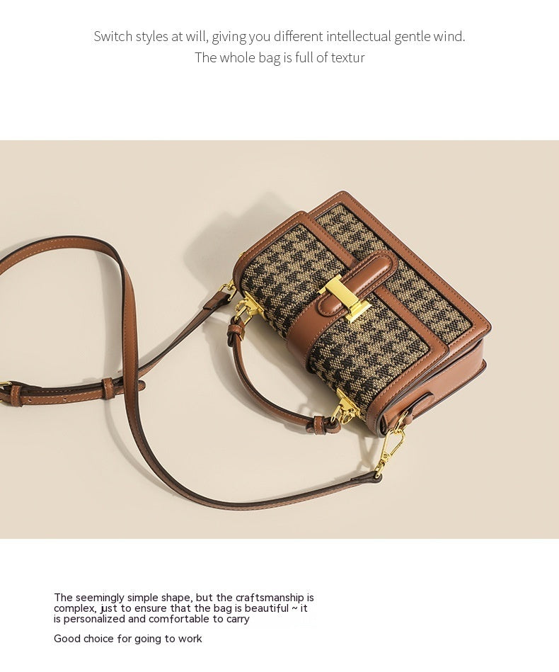 Small Square Bag Chessboard Plaid Chain All-match Shoulder Crossbody