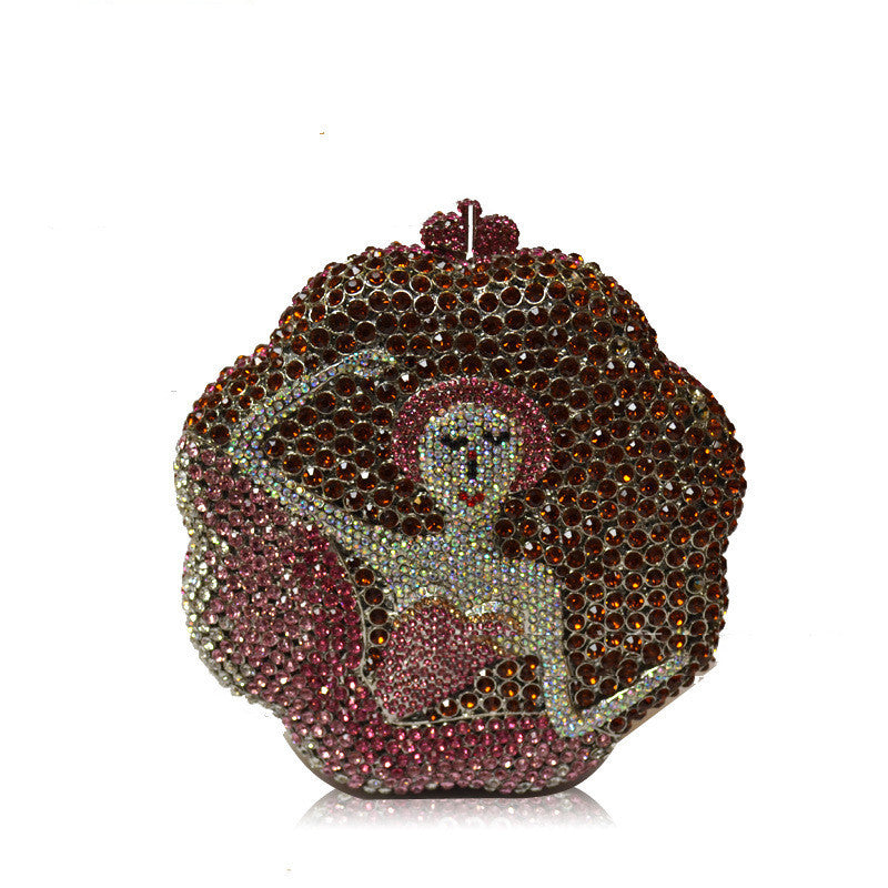 Ballerina Diamond Hand-held Rhinestone Dinner Bag