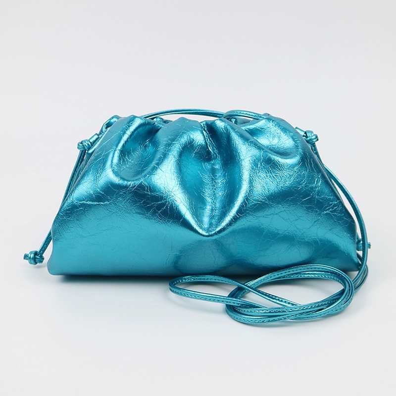 Cloud Bag Female Fold Clip Bag Solid Color Shoulder Bag