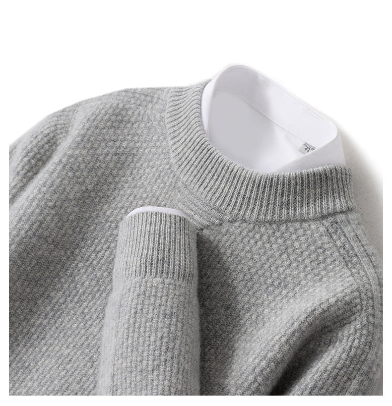 Men's Half-high Collar Business Casual Sweater Base Knitting Cashmere Sweater