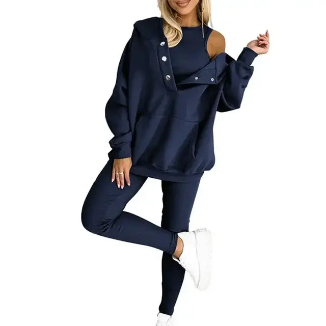 Women Hooded Suit Long-sleeve