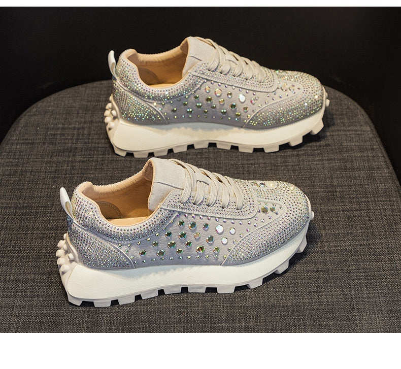 Platform Rhinestone Leather Cortez Women