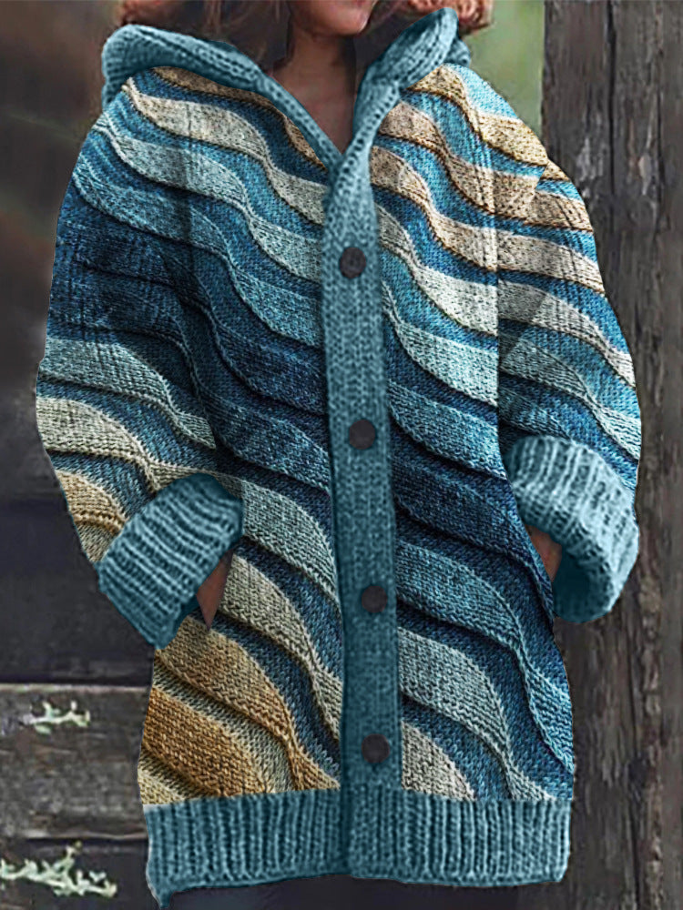 Sweater Autumn And Winter Loose Twist Cardigan