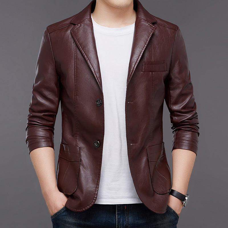 Men's Fashion Slim Fit Solid Color Jacket