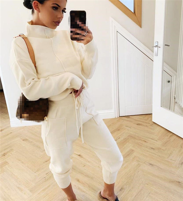 European Beauty Long Sleeve Sportswear Suit