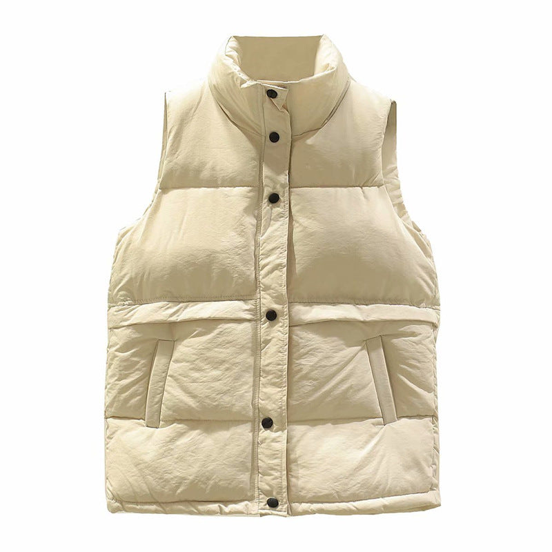 Down Cotton Vest Short for Women