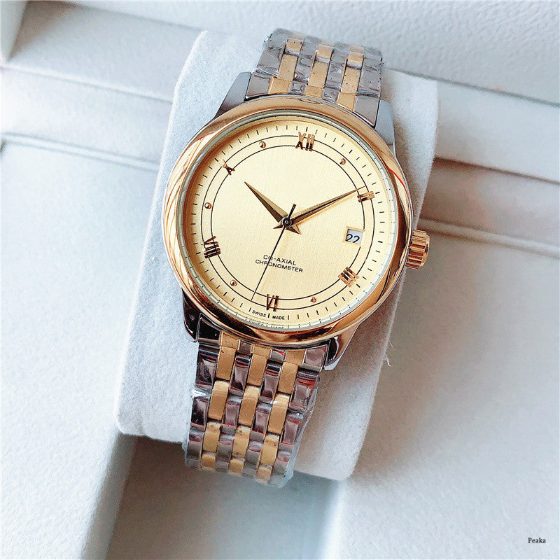 Fashion casual men's steel band mechanical watch