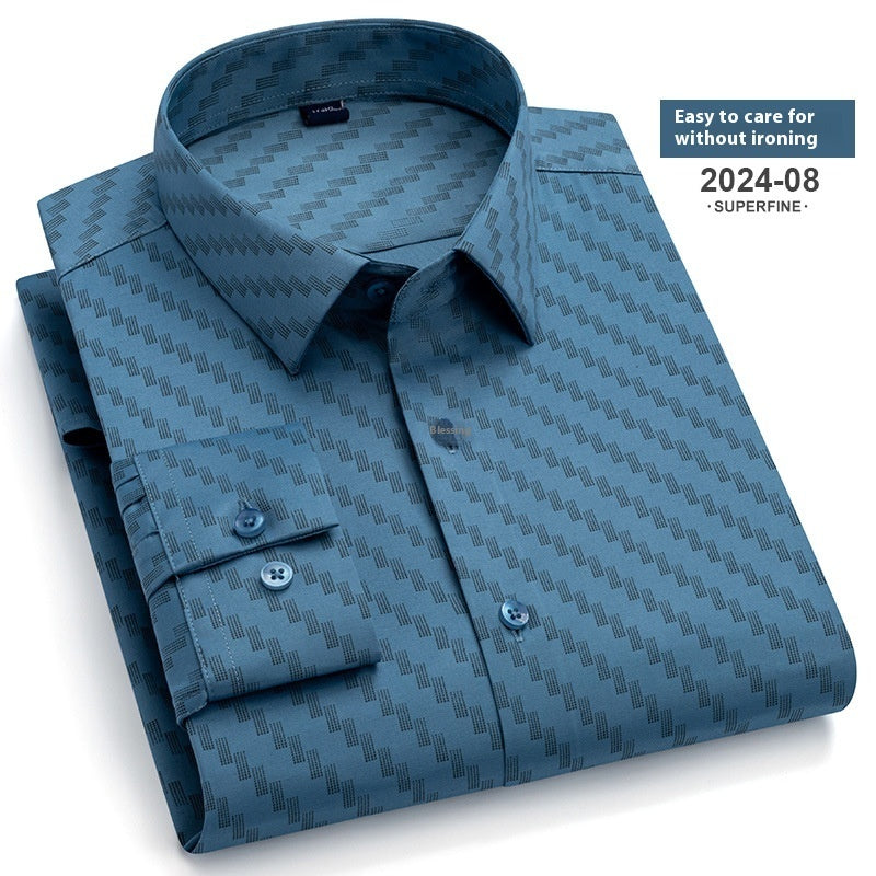 Spring And Autumn Fashion Floral Youth Men's Long-sleeved Shirt