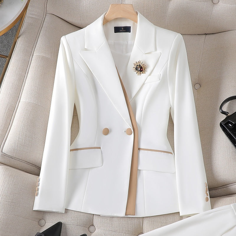 Niche Temperament White Collar For Business Enterprises Suit Women