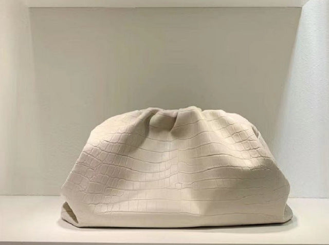 Cloud Bag Female Fold Clip Bag Solid Color Shoulder Bag