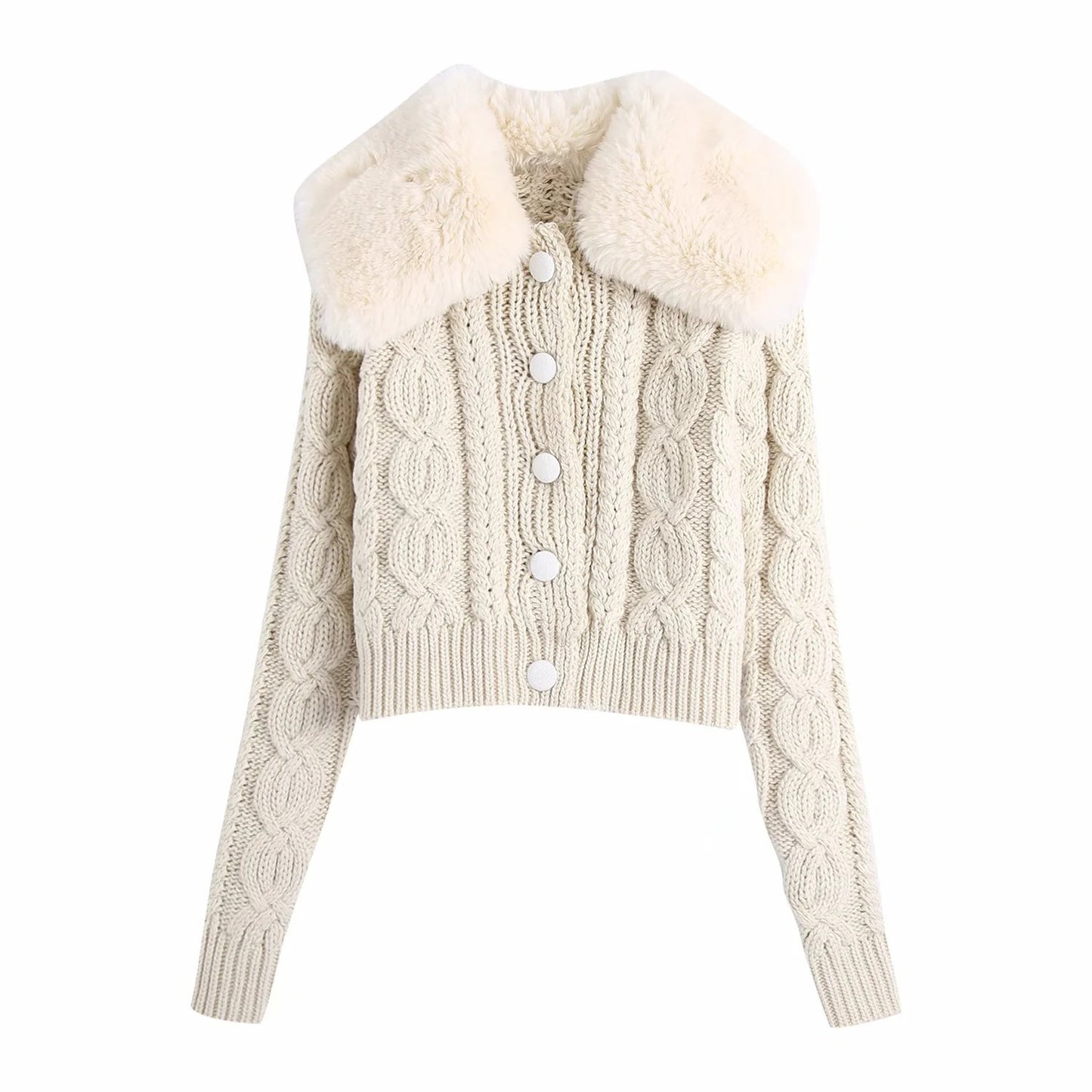 Slim fit knitted sweater cardigan