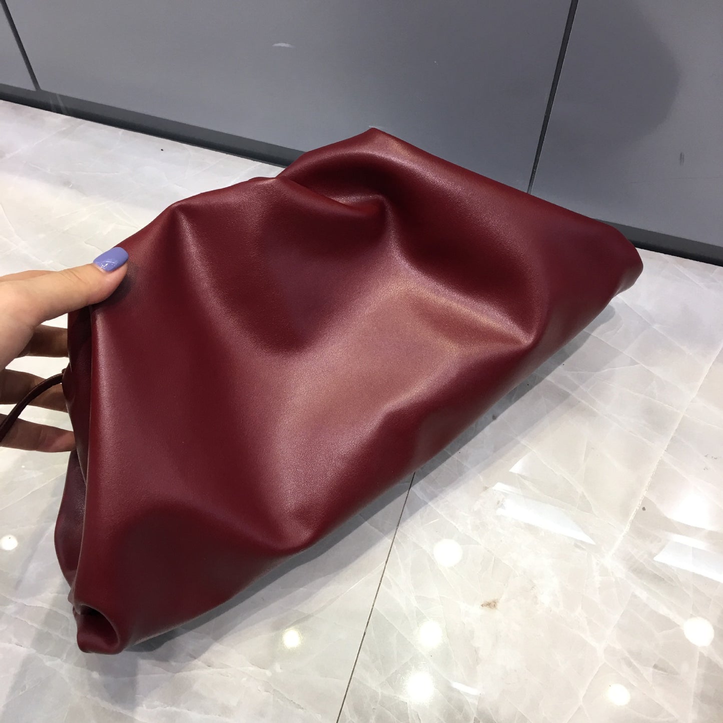 Cloud Bag Female Fold Clip Bag Solid Color Shoulder Bag