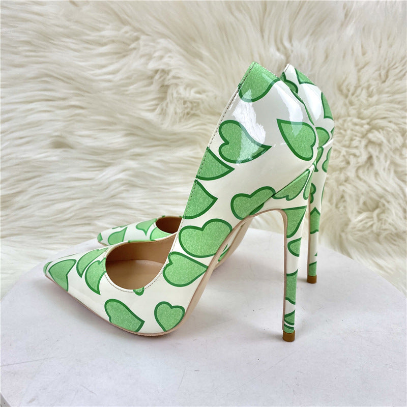 Women's Stiletto Heel Patent Leather High Heels