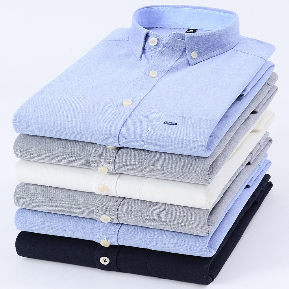 Men's solid color long sleeve shirt