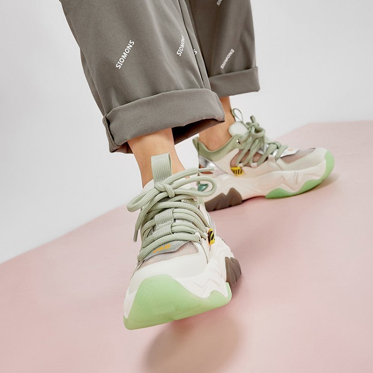 Oversized colorblock sneakers