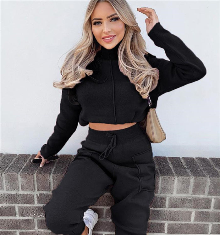 European Beauty Long Sleeve Sportswear Suit