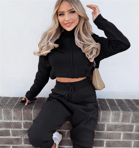 European Beauty Long Sleeve Sportswear Suit