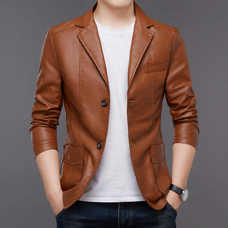 Men's Fashion Slim Fit Solid Color Jacket