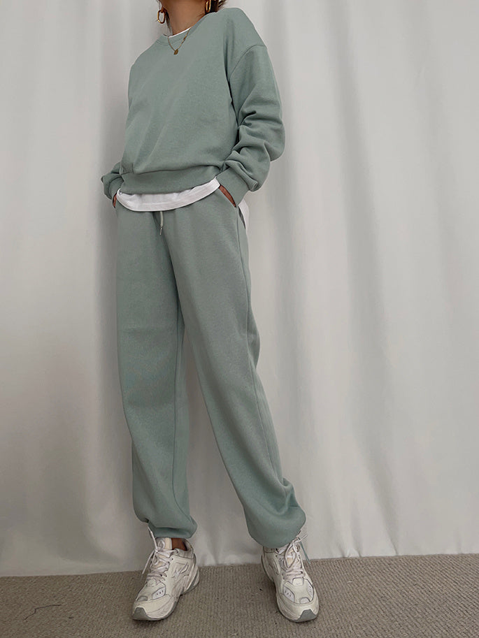 Two Piece Suit Sweater Trousers Out Girls