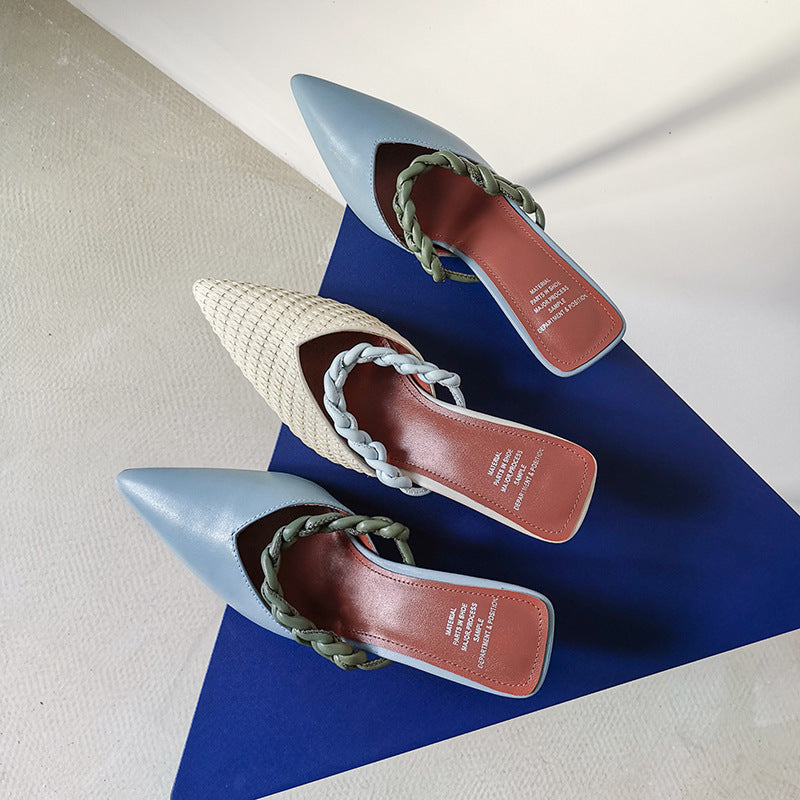 Colorblock elegant Muller women's shoes