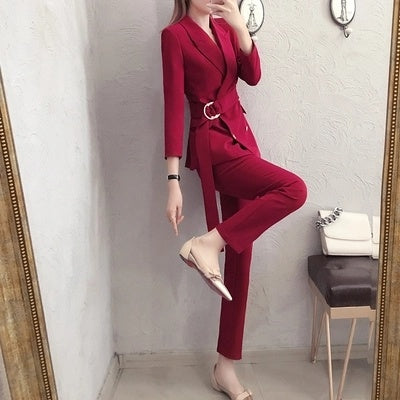 Western style red suit