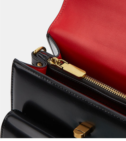 Textured Patent Leather Glossy Portable Fashion New Women Bag