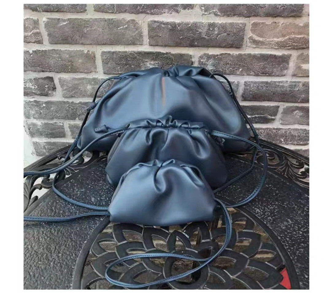 Cloud Bag Female Fold Clip Bag Solid Color Shoulder Bag