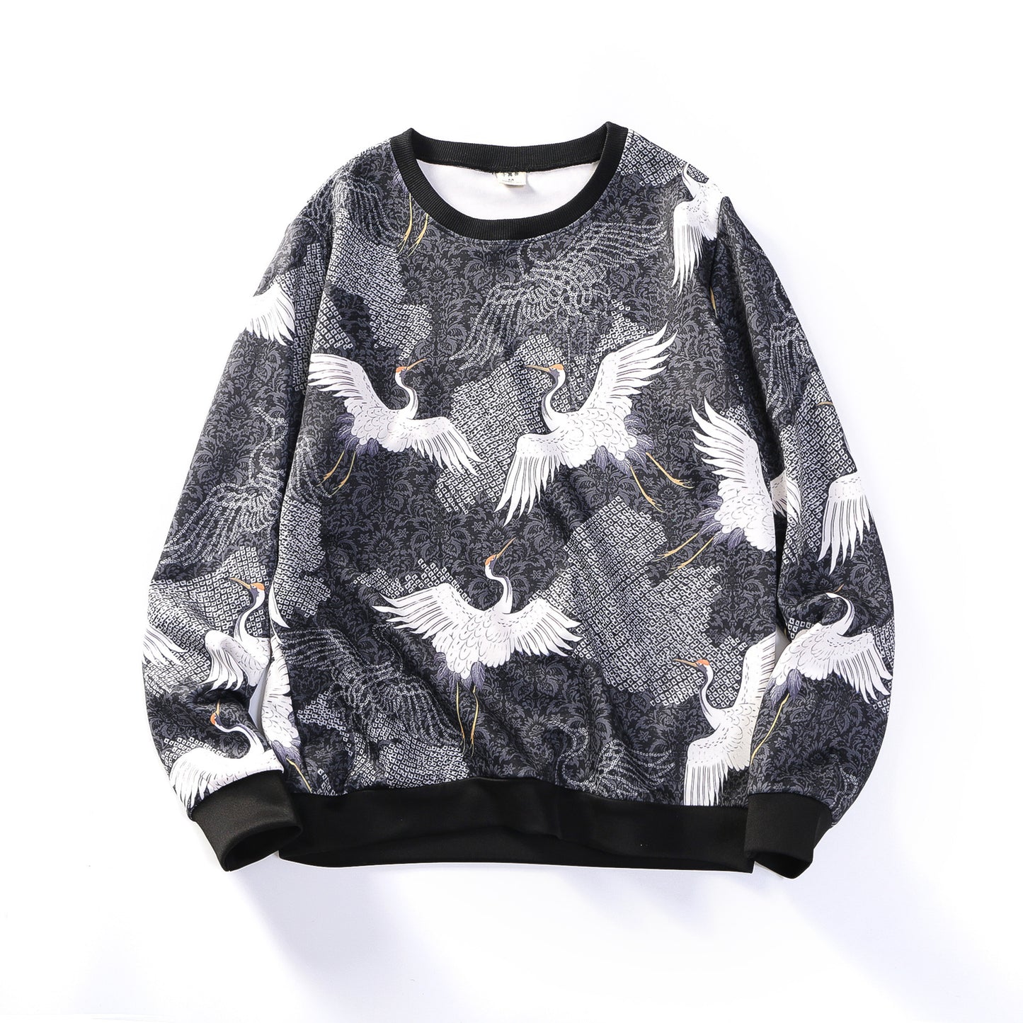 Crane print sweatshirt