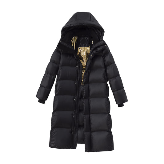 White Duck Down Mid-length Down Jacket Women