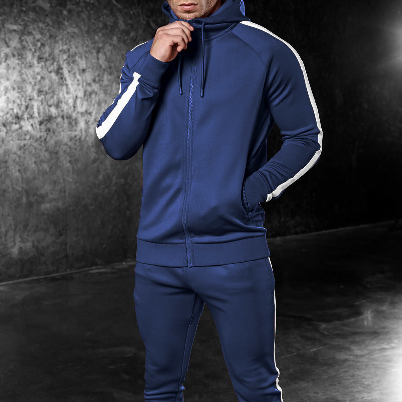 Plus Size Hooded Zip Cardigan Sports Suit