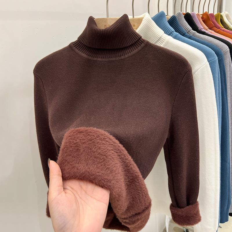 Women's Warm Thickened Inner Wear Long-sleeved Knitted Top