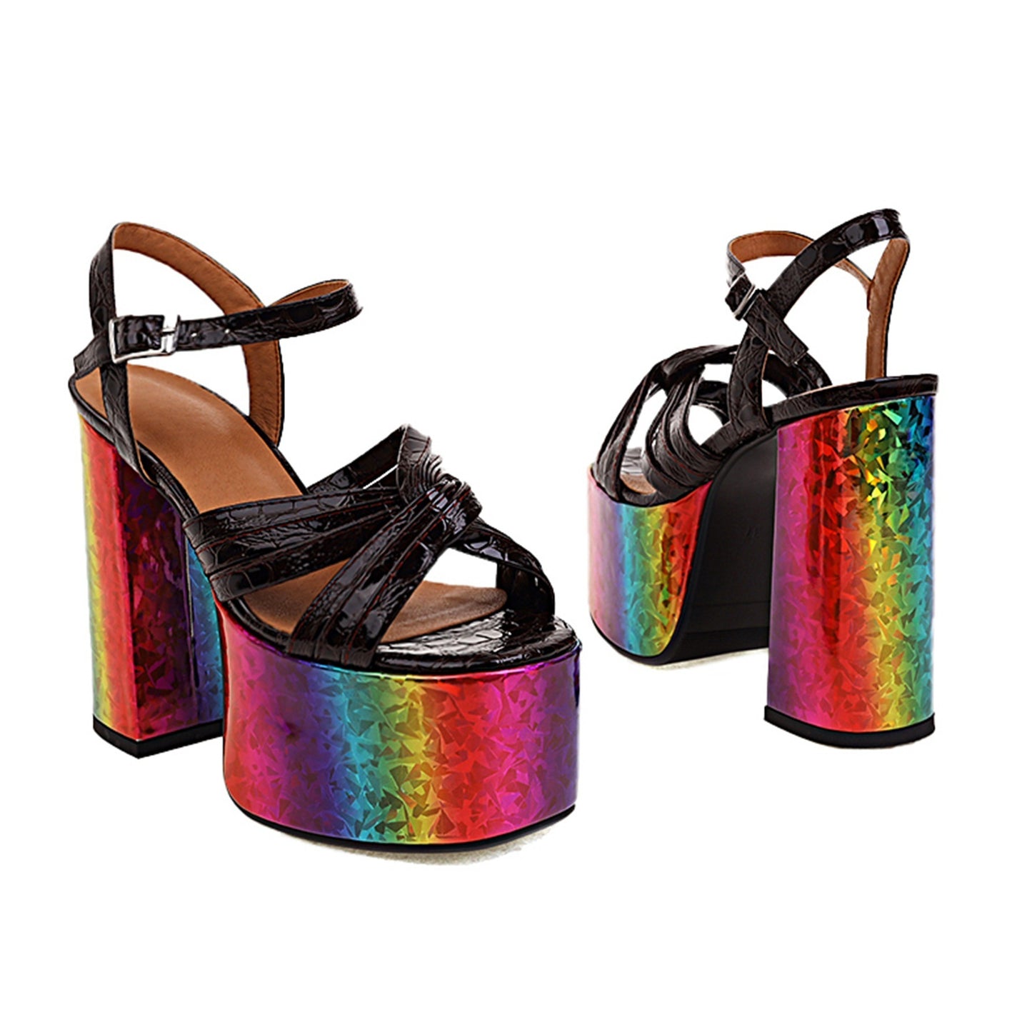 European And American Women's Chunky High Heel Waterproof Platform