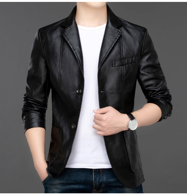 Men's Fashion Slim Fit Solid Color Jacket