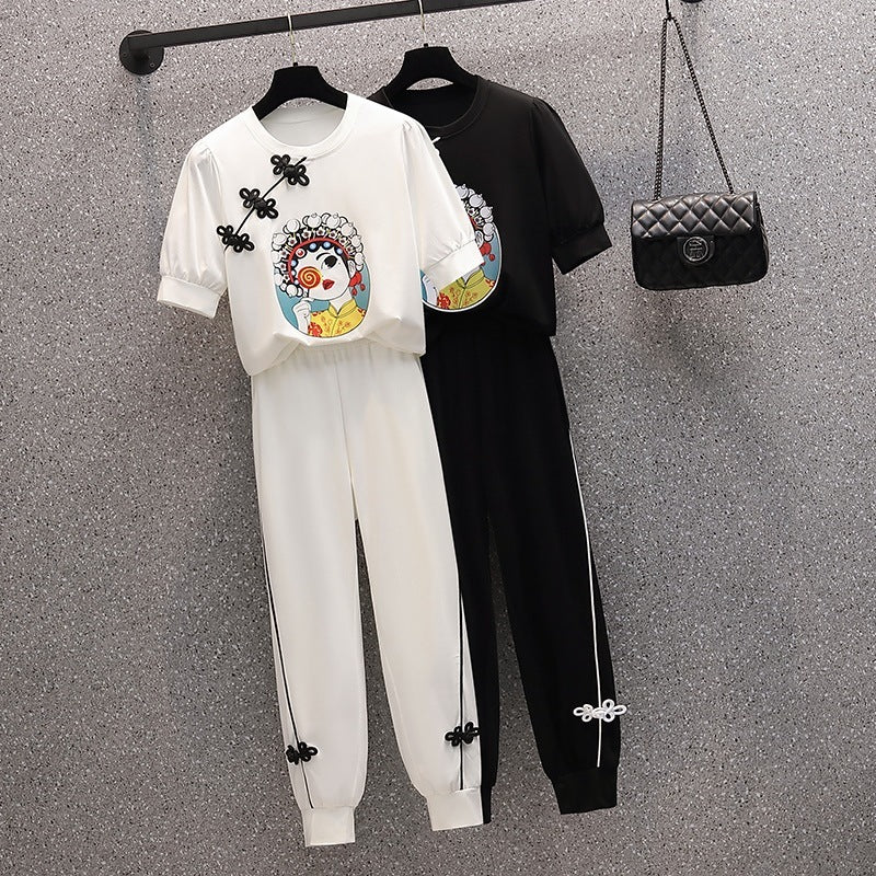 Fashion Plus Size Women's Clothing Design Sense National Style Retro Suit