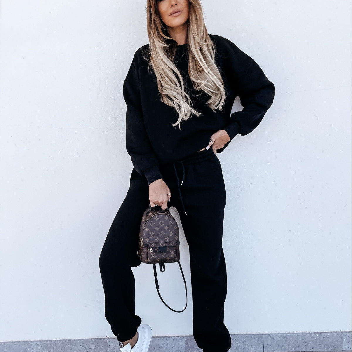 Two-piece Women's Autumn And Winter Leisure Sports Sweater Suit