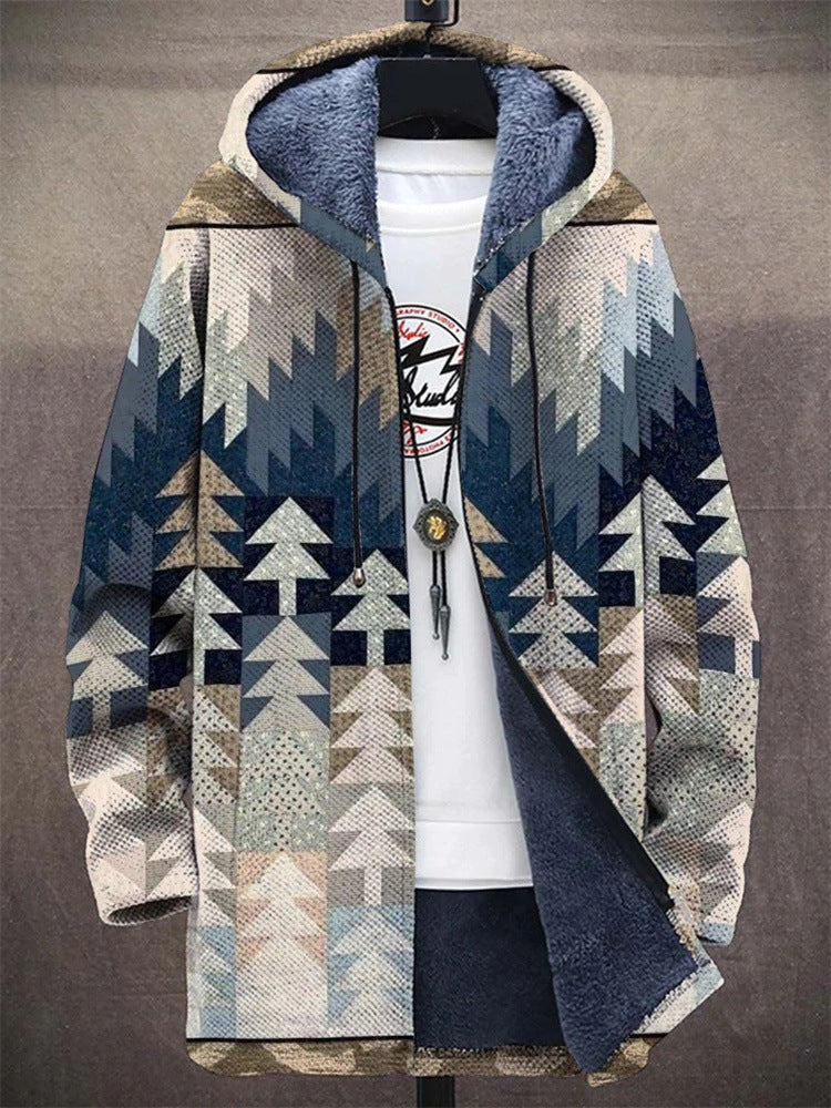 Men's 3d Digital Printed Hat Cardigan Jacket