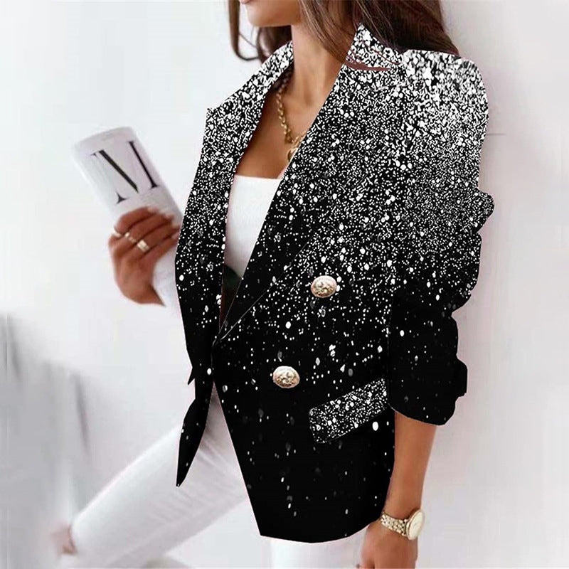 3D Color Printing Suit Jacket Slim Temperament