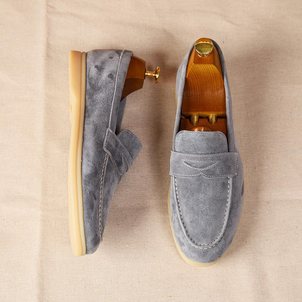 Men's Summer Casual Round Head Suede Shoes