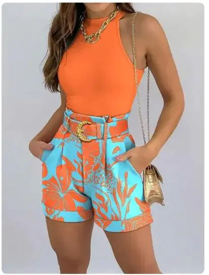 Summer Floral Two-Piece Set