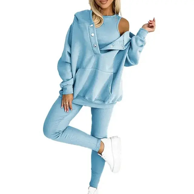 Women Hooded Suit Long-sleeve