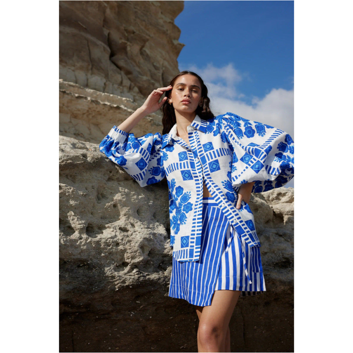 Women's Casual Vacation Style Fashion Printed All-matching Suit