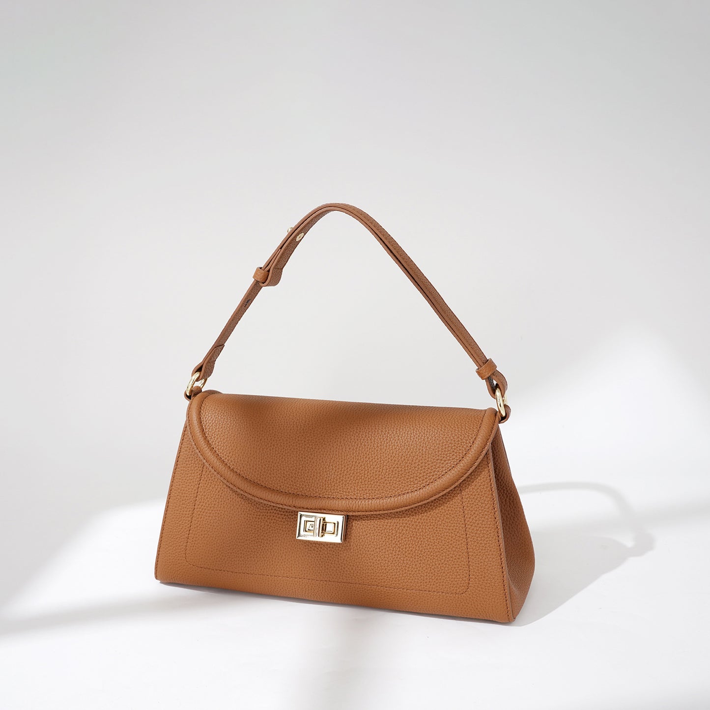 Top Layer Cowhide Leather Portable Underarm Crossbody Bag