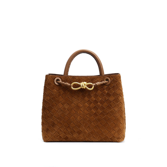 Fashionable All-match Rhombus Matte Leather Woven Casual Shoulder Handbag For Women