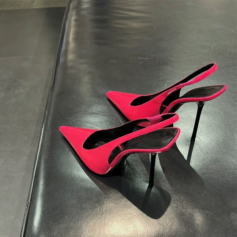 High Heel French Style Temperament Baotou Slingback Sandals