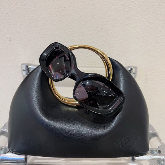 Simple Soft Leather Bag Hand Carrying Ring Hand-carrying