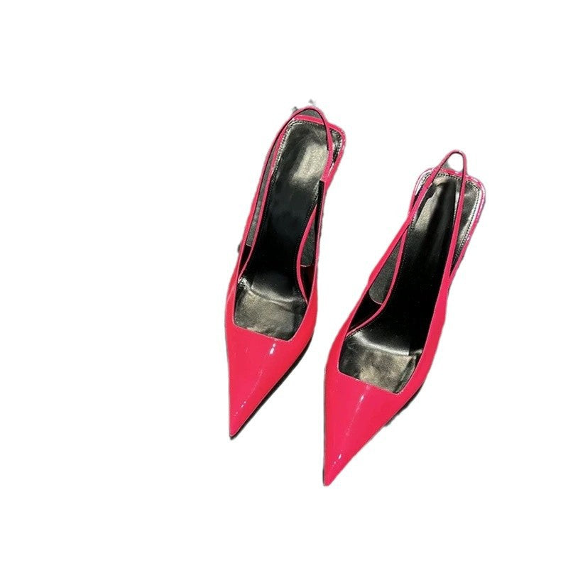 High Heel French Style Temperament Baotou Slingback Sandals