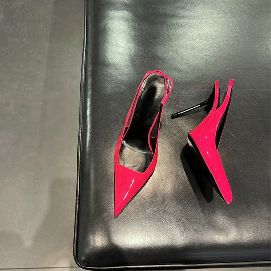 High Heel French Style Temperament Baotou Slingback Sandals