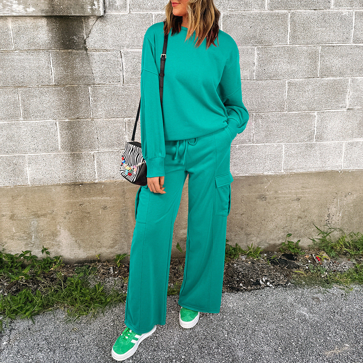 Baggy Pants Two-piece Sweater For Women